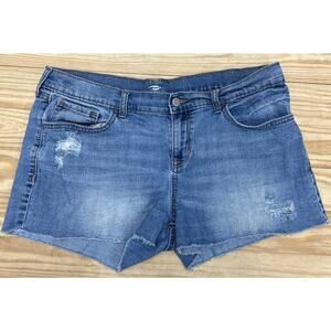 Old Navy Womens Jean Cut off Shorts Frayed Destroyed Denim Blue Size 12